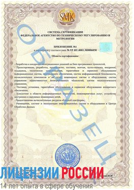 Образец сертификата соответствия (приложение) Белогорск Сертификат ISO 27001